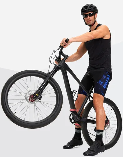 Vista 6 de Pantalones cortos de ciclismo para hombre, acolchados en 4D, para ciclismo, ciclismo en carretera, con bolsillos con cremallera