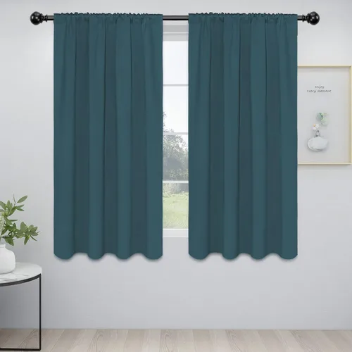 Vista 142 de Easy-Going - Cortinas opacas con bolsillo para varilla para dormitorio, cortinas de ventana para oscurecer la habitación para sala de estar