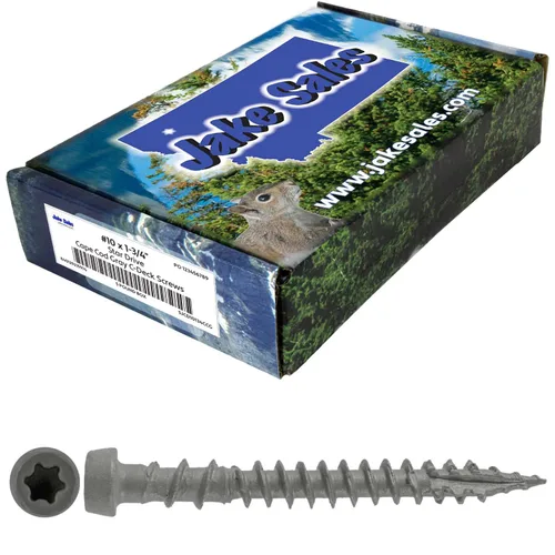Vista 19 de #10 x 1-3/4" Graystone - Tornillo de madera recubierto exterior de madera Torx/Star Drive Head - Compatible con madera AQC (1 libra ~ 130 tornillos)