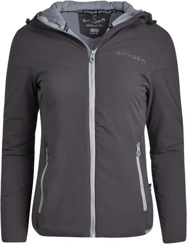 Vista 9 de Spyder Chaqueta cortavientos para mujer, impermeable, resistente al viento Negro