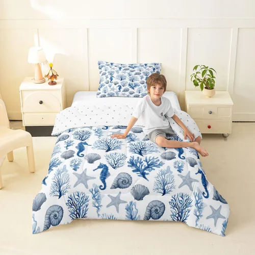 Vista 79 de Juego de edredón Lake Home Camper tamaño King, juego de ropa de cama náutica con ancla para niños, niñas, niños, adultos, decoración de dormitorio