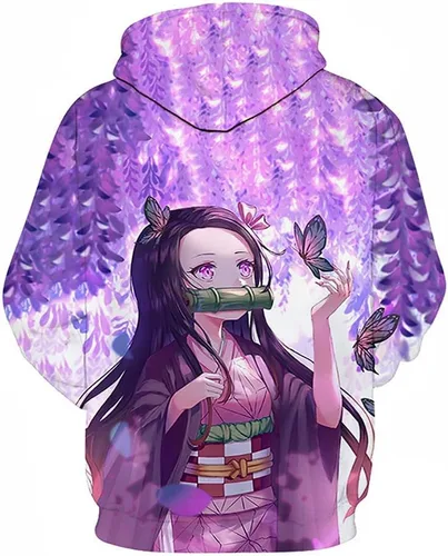 Vista 2 de Vivid Love Sudaderas con capucha Kimets-no-Yaiba Cosplay disfraz, sudadera con capucha impresa en 3D