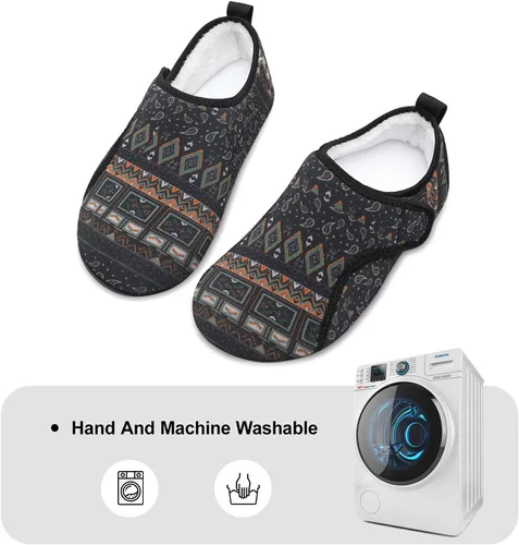 Vista 3 de L-RUN - Pantuflas de casa para mujeres y hombres, para interiores y exteriores, zapatos para el hogar, pantuflas cálidas y antideslizantes