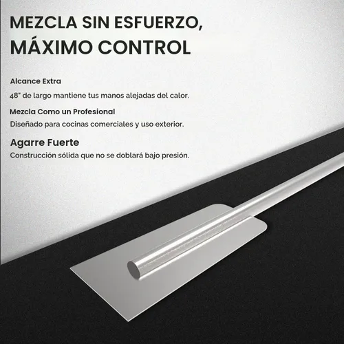 Vista 3 de Quality Industries Agitador comercial de paleta de mezcla de acero inoxidable de 48 pulgadas
