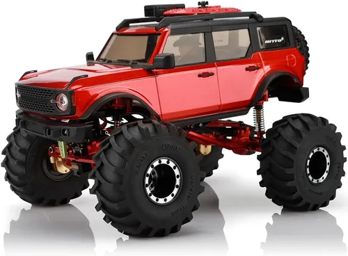 Vista 2 de GLOBACT Neumáticos de aluminio Monster Truck RC de 2.677 x 1.299 in para 1/24 AXIAL SCX24 FMS FCX24 RC Crawler Accesorios de actualización de coche