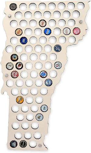 Vista 17 de Torched Tapa de cerveza Mapa Alabama, Estados Unidos tapa de cerveza titular decoración de pared, regalo para amantes de la cerveza para hombres