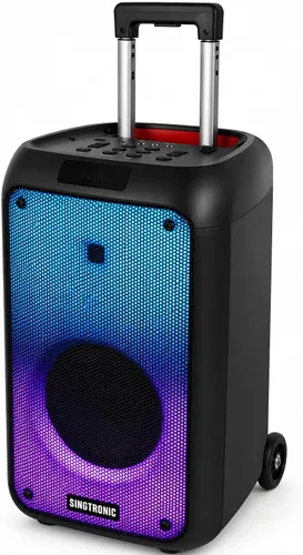 Vista 3 de Singtronic BT-0808Pro Portable 500W Sistema de karaoke todo en uno, gratuito: 2 x micrófonos profesionales