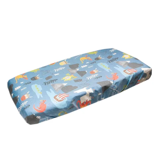 Vista 50 de Copper Pearl Funda de punto prémium para cambiador: suave, elegante y universal para todos los cambiadores de pañales estándar, fundas de cambiador