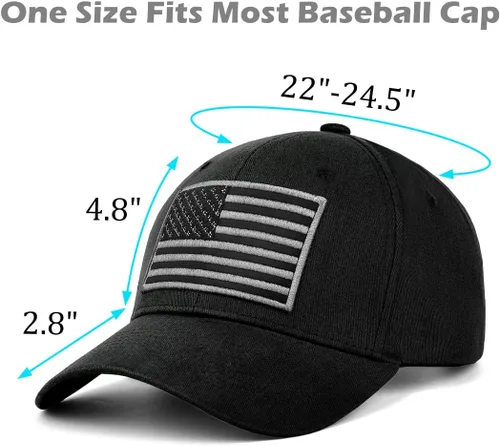 Vista 6 de LCZTN Paquete de 2 gorras de béisbol con la bandera estadounidense para hombres y mujeres, sombrero de papá liso de perfil bajo de Estados Unidos