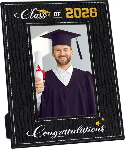 Vista 7 de FLYAB Marco de fotos de graduación Clase de 2025 - Regalos de graduación 2025 para hombres y mujeres, exhibición especial para una preciada foto