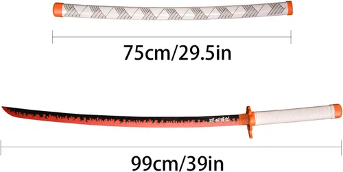 Vista 70 de SV Anime Demon Slayer Sword Katana 41 Inch Decorative Collectible Gift Cosplay Sword，Various Styles Available
