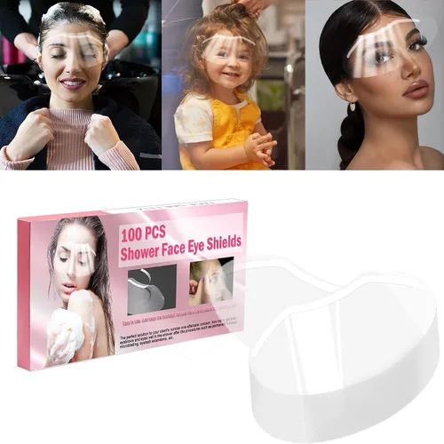 Vista 6 de 100 piezas Microblading Permanente Maquillaje Ducha Protectores Cara Viseras, Protectores de Ducha Cara de Ducha, Protector de Visera Transparente