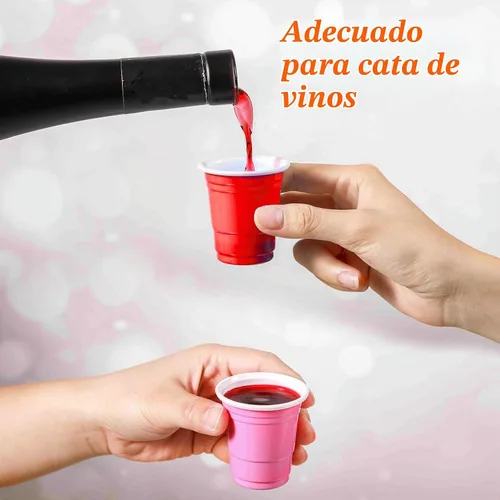 Vista 7 de Mimorou Paquete de 600 vasos de chupito de plástico de 2 onzas, vasos desechables de plástico, mini tazas multicolor para barbacoa, fiesta
