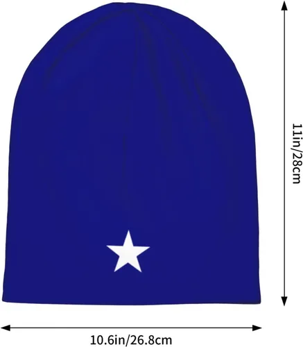 Vista 6 de Bonnie Blue Flag Beanie Hat for Men Women Warm Soft Polyester Knit Skull Cap Unisex Winter Hat Cuffed Beanie