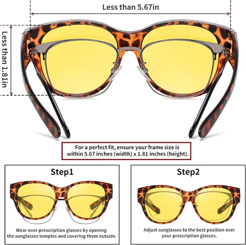 Vista 2 de HAOLOTA Gafas de sol polarizadas para mujer, lentes de sol de ojo de gato a la moda, con protección UV