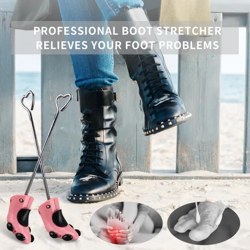 Vista 6 de Estirador de zapatos para hombres y mujeres, expansor de zapatos de 4 vías, resuelve los problemas de juanetes y otros problemas de pies causados
