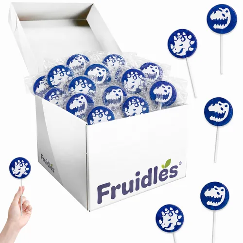 Vista 3 de 20 unidades de paletas de tatuajes de dinosaurio, ideales para rellenos de bolsas de fiesta, envueltos individualmente 0.28 oz - Pops