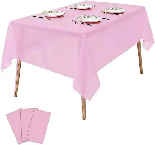 Vista 4 de Paquete de 3 manteles de plástico con bandera de plástico para el 4 de julio, manteles desechables para barbacoa, picnic, cumpleaños, bodas