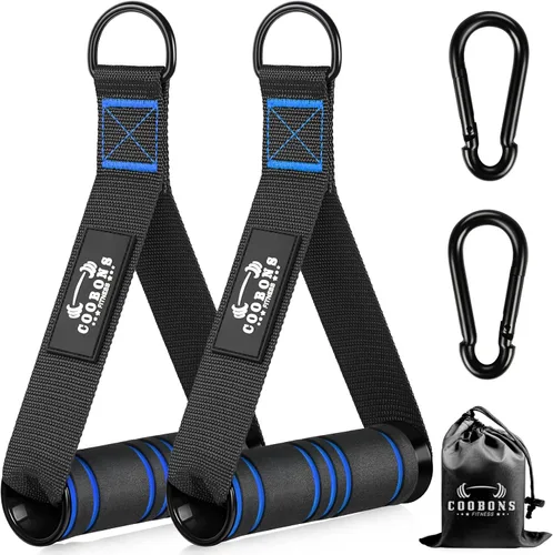 Vista 12 de Heavy Duty Exercise Handles, Gym Cable Handles for Cable Machine Attachments, D Handle Cable Attachments, Handles for Resistance Bands, Workout