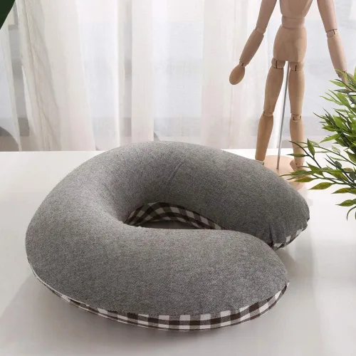 Vista 4 de Almohada de cuello de trigo sarraceno para dormir, almohada en forma de U, almohada de enfriamiento para dormir cervical de viaje, soporte
