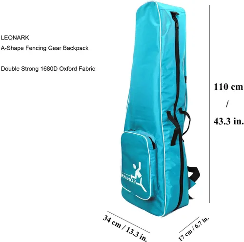 Vista 2 de LEONARK Bolsa de almacenamiento de esgrima para equipo de sable de espada y papel de aluminio - Mochila portátil para esgrima espada traje y máscara