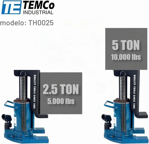 Vista 3 de TEMCo Gato Hidráulico para Contenedor/Máquina (2.5 Ton - 5 Ton) Capacidad de Elevación TH0025