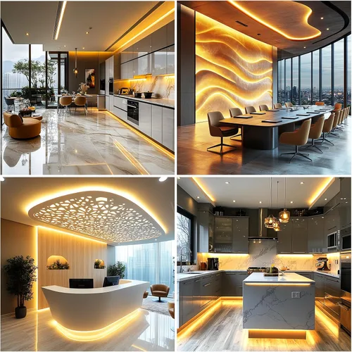 Vista 2 de Luces de tira LED 24V COB LED Blanco cálido 3000K Súper brillante tira LED 16.4 pies 5M sin puntos de alta densidad Corta y flexible para proyectos