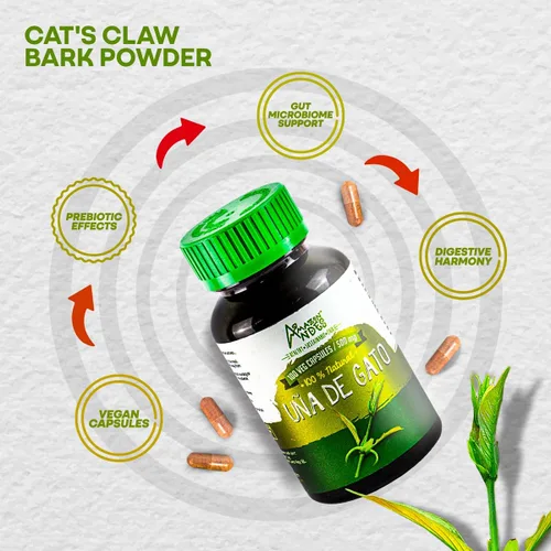 Vista 5 de Uña de Gato (Uncaria Tormentosa) Cápsulas l 1000 mg por porción de superalimento l Articulaciones, Partidario de sistemas inmunes y cardiovasculares