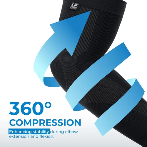 Vista 9 de LP SUPPORT 251Z - Manga de compresión para hombres/mujeres/jóvenes atletas, tendinitis, artritis, entrenamiento, fitness, baloncesto