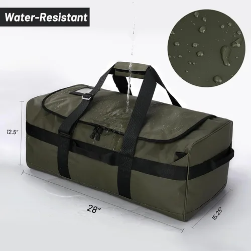 Vista 2 de Nepest Mochila de lona grande, resistente al agua de 3 vías, bolsa de lona para gimnasio con compartimento para zapatos para entrenamiento deportivo