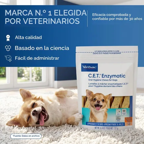 Vista 7 de C.E.T. Masticables enzimáticos de higiene oral para perros, control
