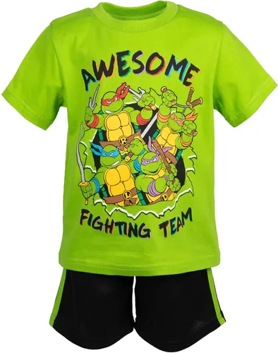 Vista 6 de Teenage Mutant Ninja Turtles Conjunto de camiseta estampada y pantalones cortos de malla