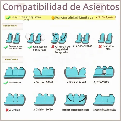 Vista 8 de Flying Banner - Fundas de asiento de coche, ajuste universal, para coche, camión, SUV, camioneta, estampado en caliente, transpirable, banco Beige