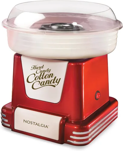 Vista 10 de Nostalgia - Máquina clásica de algodón de azúcar para encimera, manual, fabricante de caramelos retro vintage incluye 2 conos reutilizables