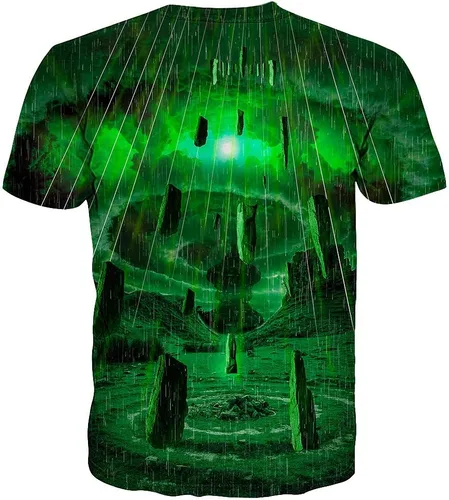 Vista 2 de Camiseta de manga corta unisex con estampado casual 3D de Syaimn