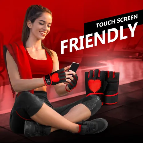 Vista 6 de DXM SPORTS Guantes de entrenamiento para mujer con soporte para muñeca, guantes de levantamiento de pesas para gimnasio, ciclismo, entrenamiento