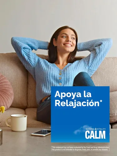 Vista 5 de Natural Vitality Calm, suplemento de citrato de magnesio, gomitas para aliviar el estrés, apoya una respuesta saludable al estrés, sin gluten