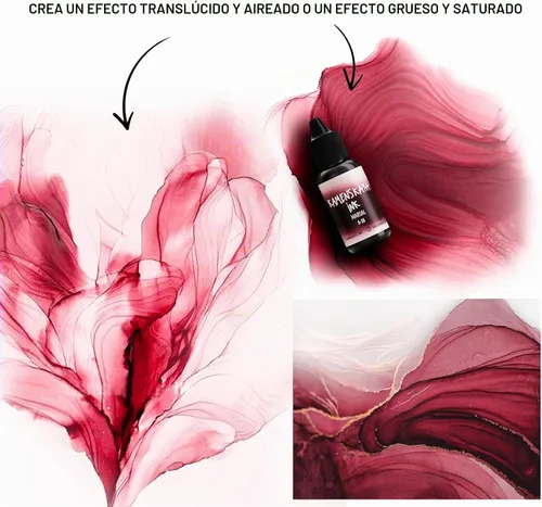 Vista 7 de Juego de tinta de alcohol Kamenskaya #10: Combinación de colores combinados de tintas de alcohol, 4 piezas. 0.51 fl oz (15 ml) cada una