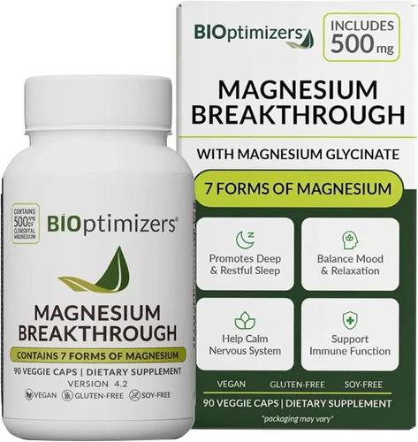 Vista 12 de BIOptimizers Suplemento innovador de magnesio con 500 mg - 7 formas de magnesio: glicinato, malato, citrato y más - Apoyo natural para el sueño