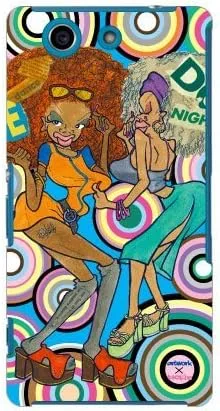 Vista 25 de MSOJ1C-ABWH-151-M827 Cute Dancers, Circle and Yellow Back Design by Artwork/for Xperia J1 Compact D5788/MVNO Smartphone (SIM Free Device)
