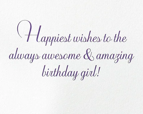 Vista 3 de Papyrus - Tarjeta de cumpleaños para ella - Diseñada por Bella Pilar (Siempre impresionante)