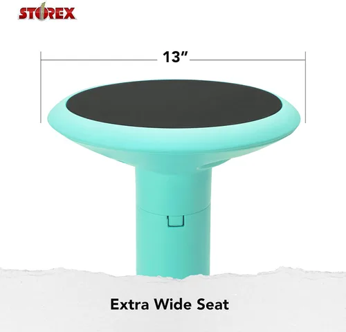 Vista 23 de Storex Taburete de inclinación activa: asiento ergonómico para espacio de oficina flexible y escritorios de pie, altura ajustable de 12 a 24 Negro