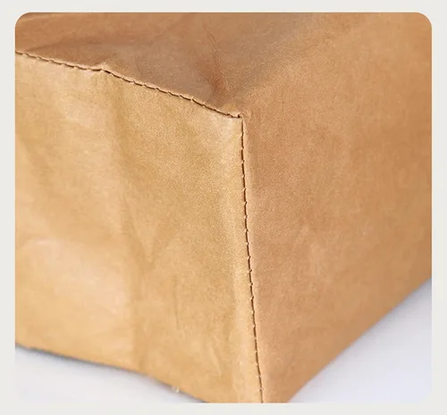 Vista 3 de Prudance Bolsas de almacenamiento de papel lavables – Bolsas de comestibles reutilizables de 6 x 11 pulgadas, macetas de papel kraft para plantas