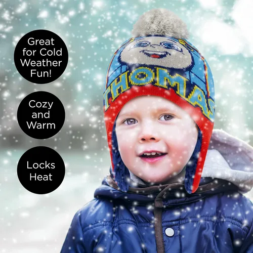 Vista 2 de Mattel Conjunto de gorro y manoplas de invierno para bebés y niños, gorro para niños de 2 a 4 años