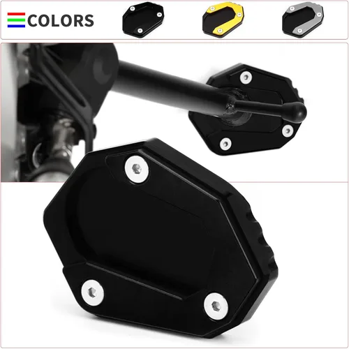 Vista 6 de Para BMW F750GS F850GS 2018-2023 F850GS Adventure 2019-2022 Motocycle CNC Aluminio Kickstand Side Stand Ampliación Pad F750 850 GS F850 GSA Negro