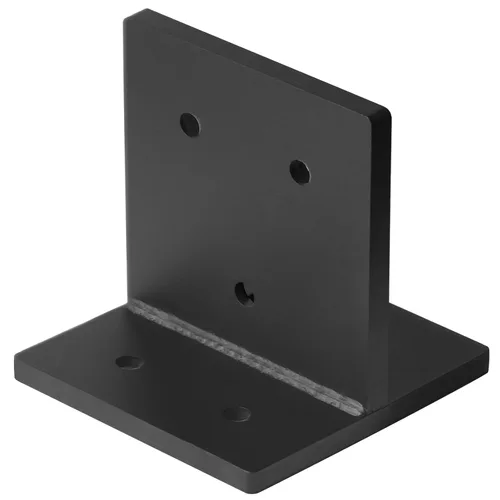 Vista 7 de 4 bases de poste ocultas de 4 x 4, soporte de placa de cuchillo resistente, calibre 6 para conectores de madera