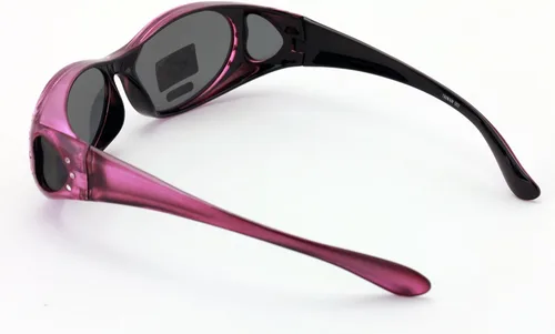 Vista 3 de V.W.E. Gafas de sol polarizadas para mujer, con diamantes de imitación, marco rectangular, con forma de corazón, 2.36 pulgadas