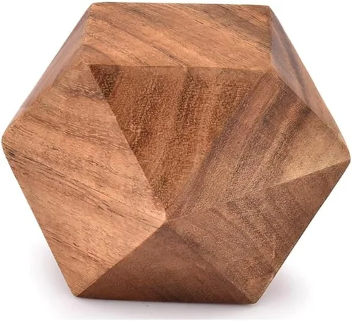 Vista 4 de NIRMAN Bola de madera decorativa de madera de acacia para centro de mesa o uso individual, ideal para uso en la sala, comedor, mesa de café, centro