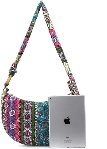 Vista 4 de Karresly - Bolsa bandolera para mujer con correa ajustable, estilo Thai