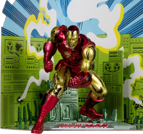 Vista 3 de McFarlane Toys - Figura posada a escala 1:10 de Marvel Iron Man con escena (The Invincible Iron Man #126)